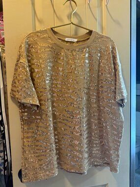 Cherry Betty Shirt sequin animal print